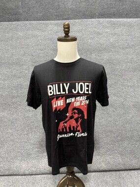 Billy Joel Live New Year’s Eve 2016 Sunrise Florida Concert T-Shirt XL Black